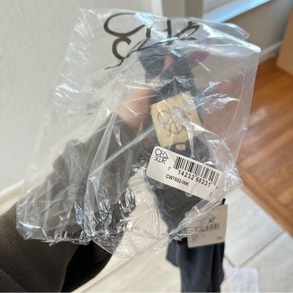 Chaser Navy Blue Ribbed Shirttail Button Front Snap Closure Long Sleeve Dress S - Picture 6 of 6